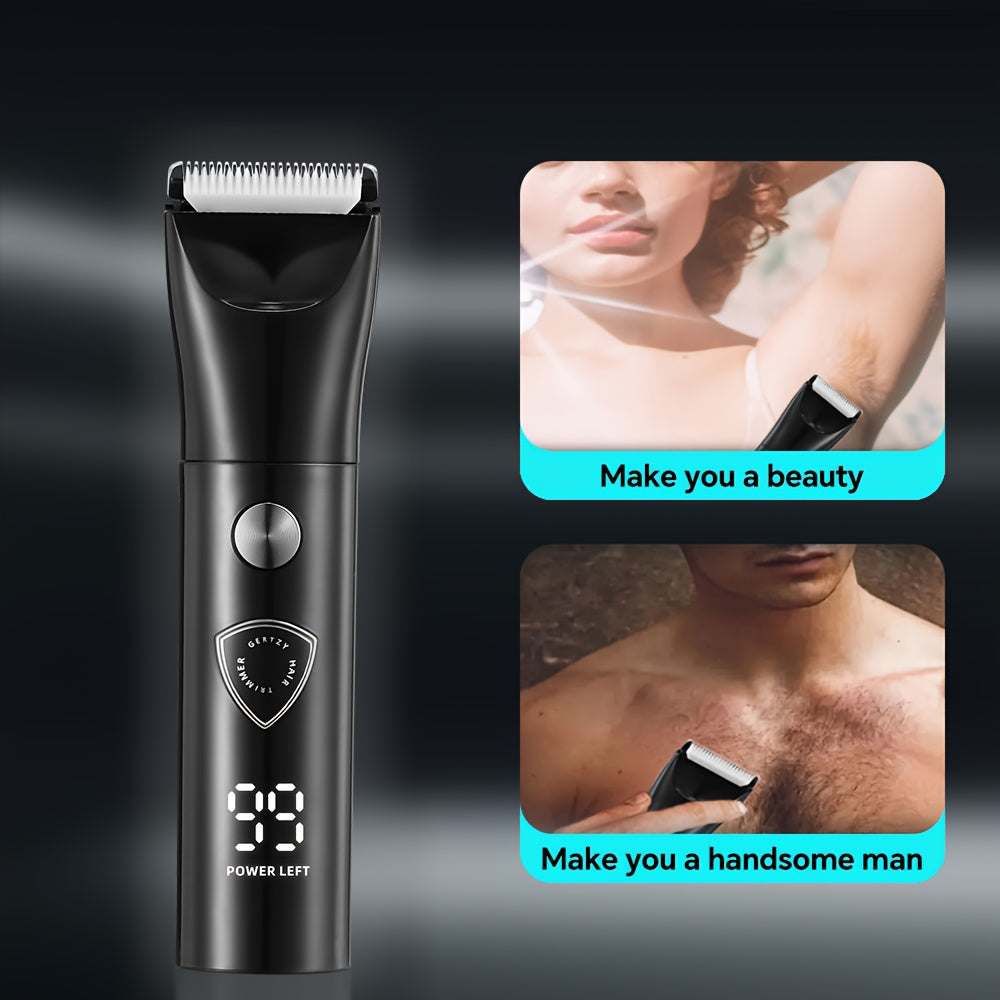 Five In One Professional Men's Body Hair Trimmer, Groin And Body Trimmer, with Built-in USB Charging Port, Multifunctional Trimmer, Essential for Home And Travel, And Also A Good Choice for Father's Day Gifts