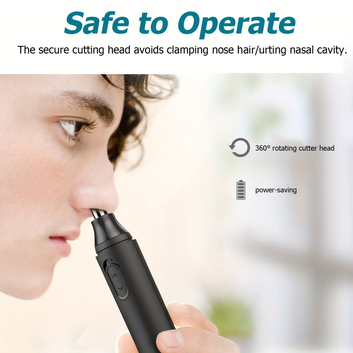 iFanze Electric Ear, Nose & Eyebrow Hair Trimmer, Portable Grooming Device, Plastic, AA Battery Powered, Non-Rechargeable, with Ideal Gift for Men & Women