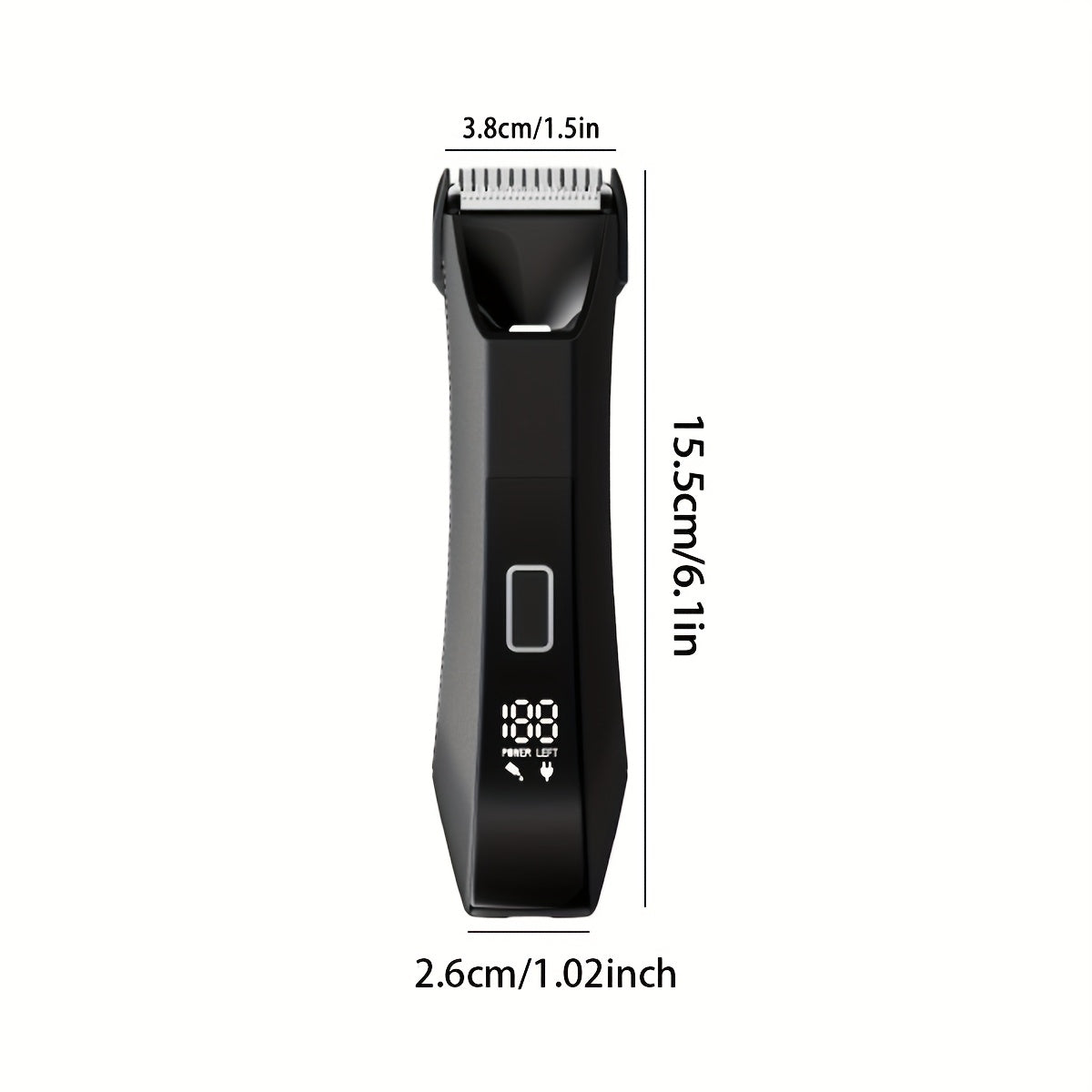 2-in-1 Body Hair Trimmer & Groin Shaver - Dual-Head, Smooth, Scratch-Free, Lightweight | USB Rechargeable, LED Display, 60+ Minutes Runtime, Stainless Steel Blades