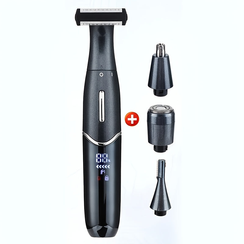 USB charging nose and ear hair trimmer, portable electric nose hair trimmer, equipped with 150mAh lithium battery, mini compact design, fast charging through computer and car USB interface, made of plastic material