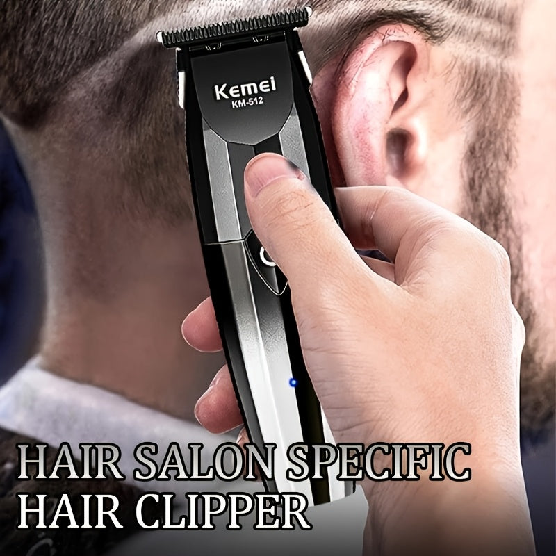 Kemei German Quiet Hair Clipper for Home Use, USB Rechargeable Electric Razor with Long Battery Life, Light Beige Toning and Hair Straightening Device