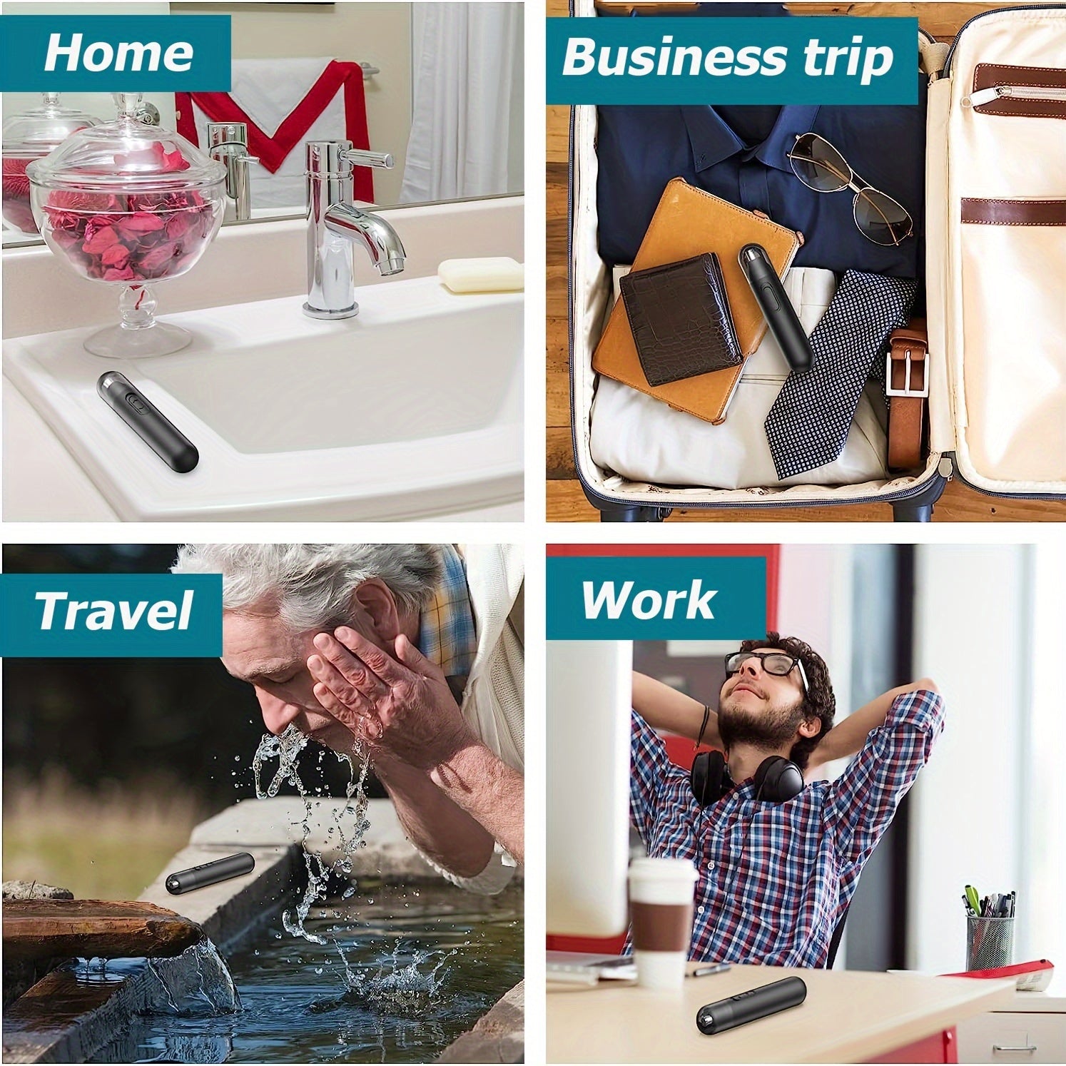 iFanze Electric Ear, Nose & Eyebrow Hair Trimmer, Portable Grooming Device, Plastic, AA Battery Powered, Non-Rechargeable, with Ideal Gift for Men & Women