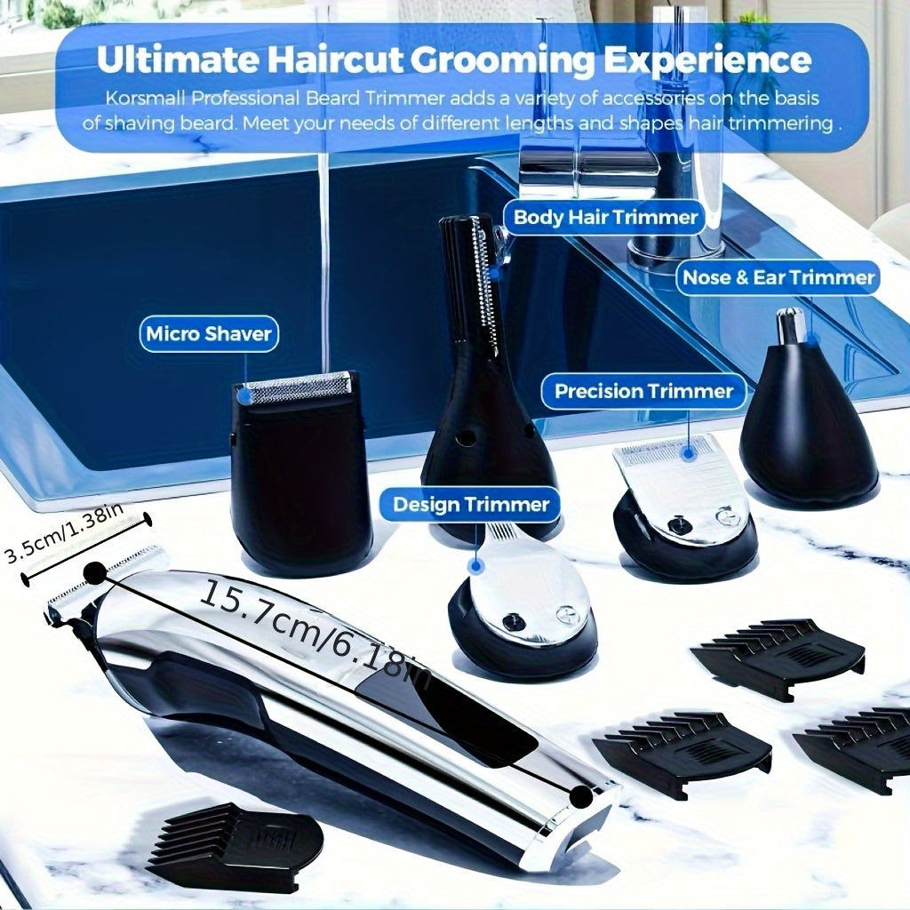 Beard Trimmer for Men, Electric Razor for Nose, Body, Face And Mustache, Cordless Hair Clippers Shavers Grooming Kit, Gifts for Husband And Father