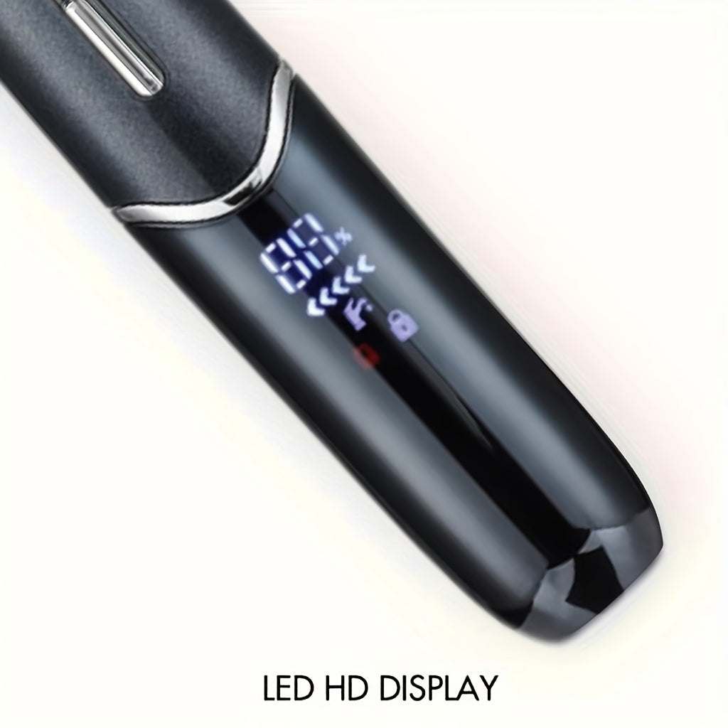 USB charging nose and ear hair trimmer, portable electric nose hair trimmer, equipped with 150mAh lithium battery, mini compact design, fast charging through computer and car USB interface, made of plastic material