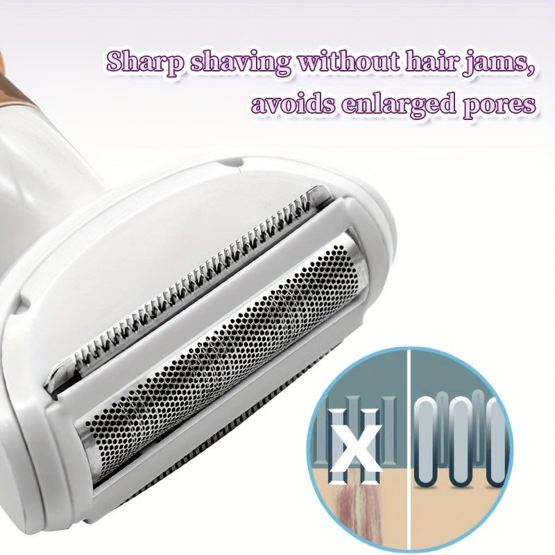 5-in-1 Women'S Electric Shaver - USB Rechargeable Bikini and Eyebrow Trimmer, Leg Hair Remover, Nose Hair Remover, Multifunctional Beauty Set, 5-in-1 Women'S Shaver, Personal Care Device, Perfect Gift for Friends