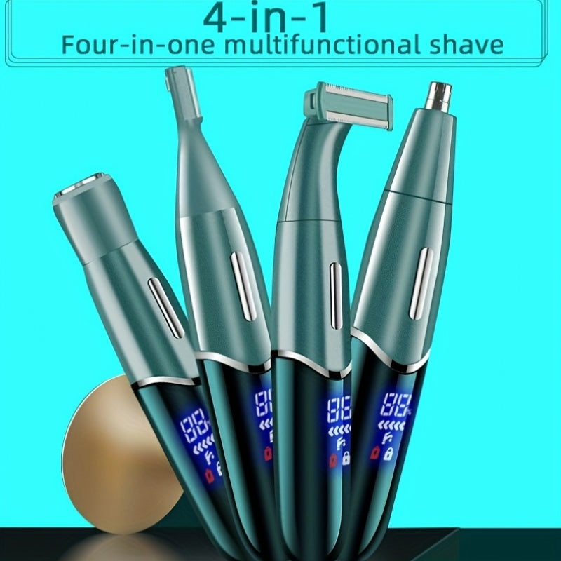 4-in-1 Electric Shaver Charging Type Women'S Hair Removal Instrument Bikini Body Hair Trimmer Nose Hair Trimmer Electric Eyebrow Shaver Multifunctional Shaver