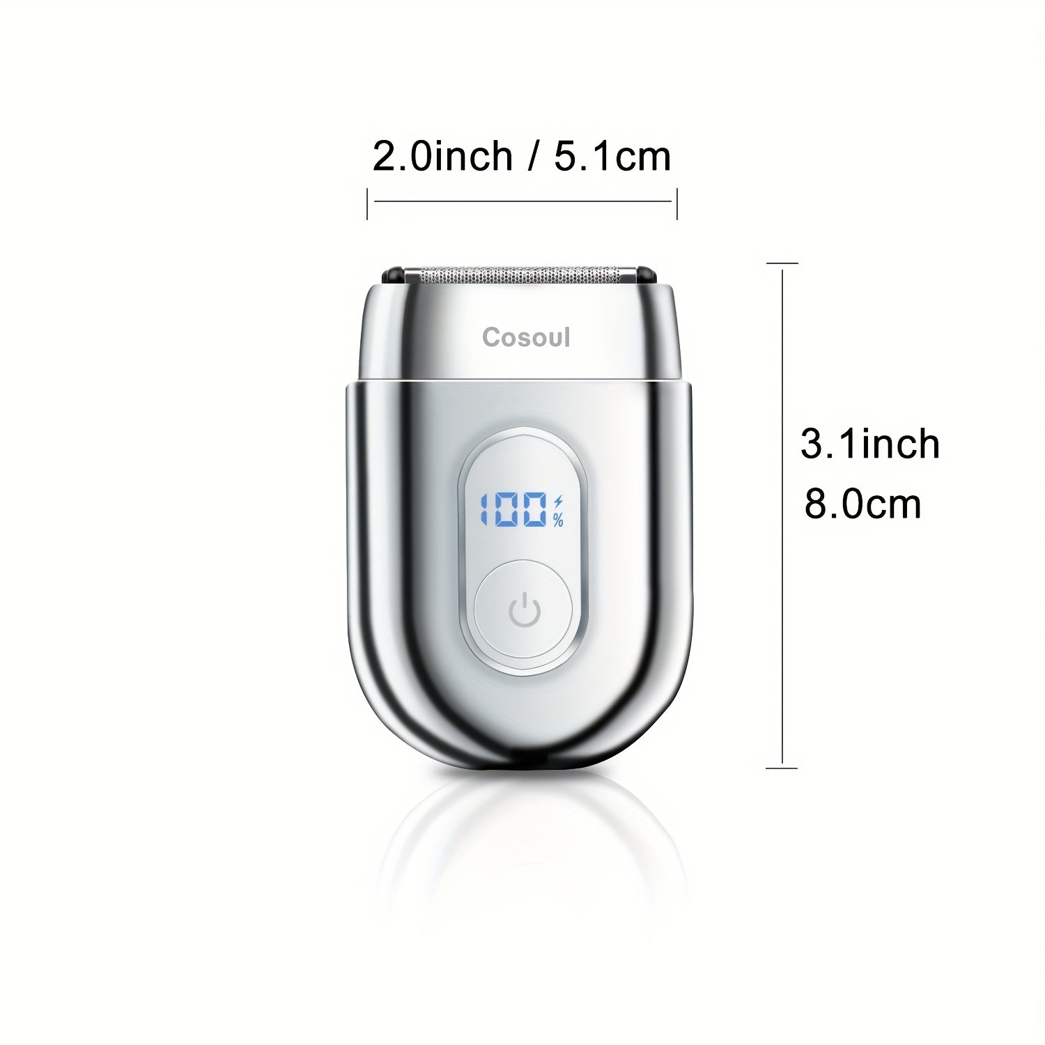 Cosoul Men's Electric Shaver with 3 Floating Blades, Fast-Charging USB-C, Long-Lasting 900mAh Battery (60 Min Runtime), Metal Alloy Body - Cordless Travel Shaver for Beard, Mustache, Neck - Ideal Gift for Men, Daily Grooming, Stylish Grooming Tool,