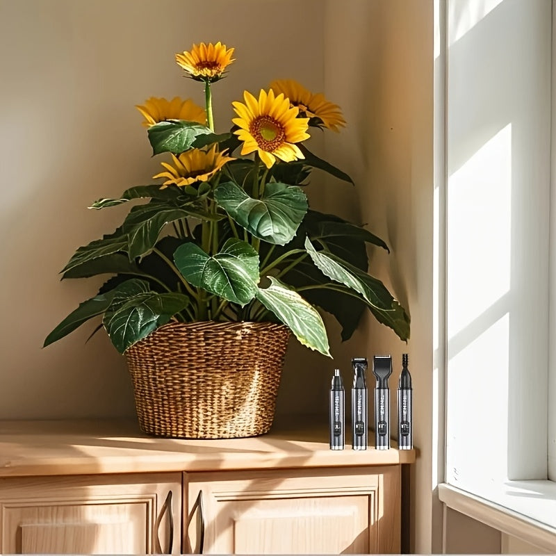 4-in-1 Rechargeable Electric Hair Trimmer, Suitable for Men and Women - Pain-Free Nose, Beard, Eyebrow, and Sideburn Shaver with USB Charging - Perfect Holiday Gift, Professional Beauty Kit, Ear Hair, Beard, and Eyebrow Razor, Men'S Personal Care Tool