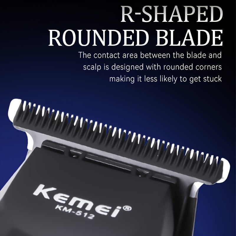 Kemei German Quiet Hair Clipper for Home Use, USB Rechargeable Electric Razor with Long Battery Life, Light Beige Toning and Hair Straightening Device