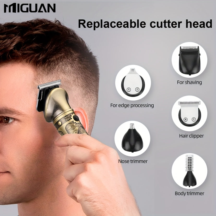 6in1 Men is Grooming Kit with LCD Display Beard Trimmer, Electric Shaver Hair Clipper, USB Rechargeable Includes Beard Trimmer, Nose Trimmer, for Body Facial Styling, Effortless Precision Grooming, Perfect Holiday Gift for Men is Beard Care Set