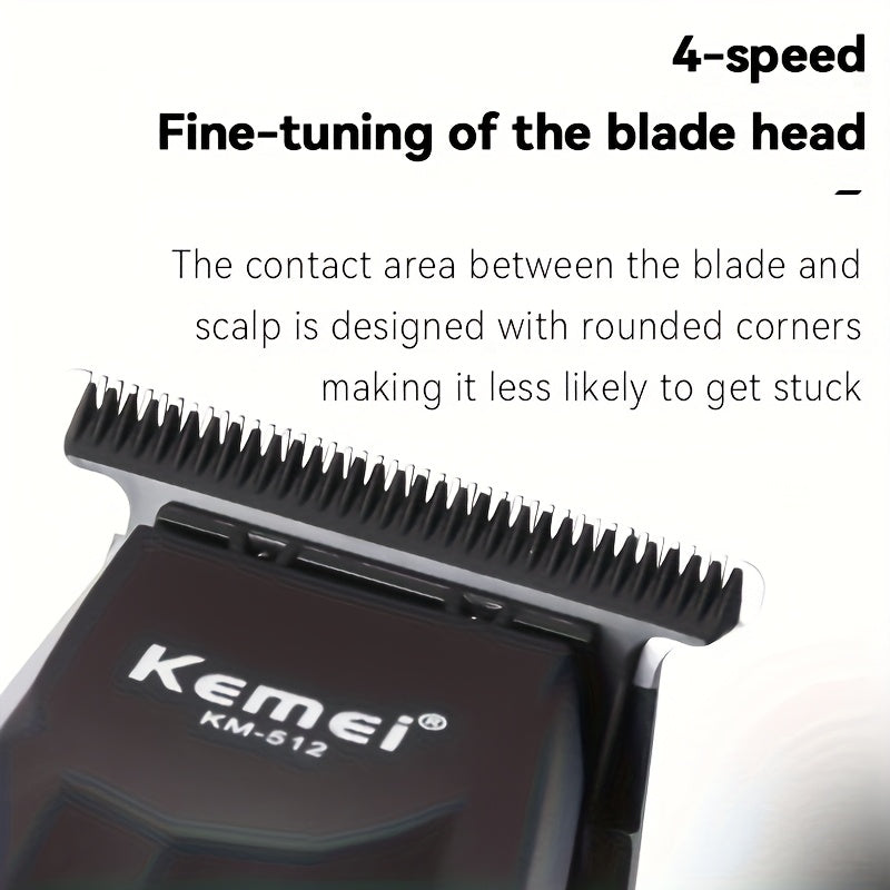 Kemei German Quiet Hair Clipper for Home Use, USB Rechargeable Electric Razor with Long Battery Life, Light Beige Toning and Hair Straightening Device