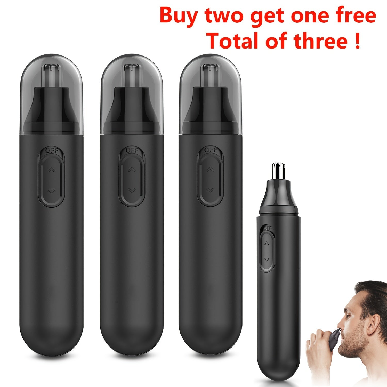 iFanze Electric Ear, Nose & Eyebrow Hair Trimmer, Portable Grooming Device, Plastic, AA Battery Powered, Non-Rechargeable, with Ideal Gift for Men & Women