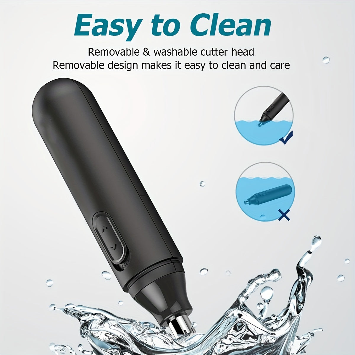 iFanze Electric Ear, Nose & Eyebrow Hair Trimmer, Portable Grooming Device, Plastic, AA Battery Powered, Non-Rechargeable, with Ideal Gift for Men & Women