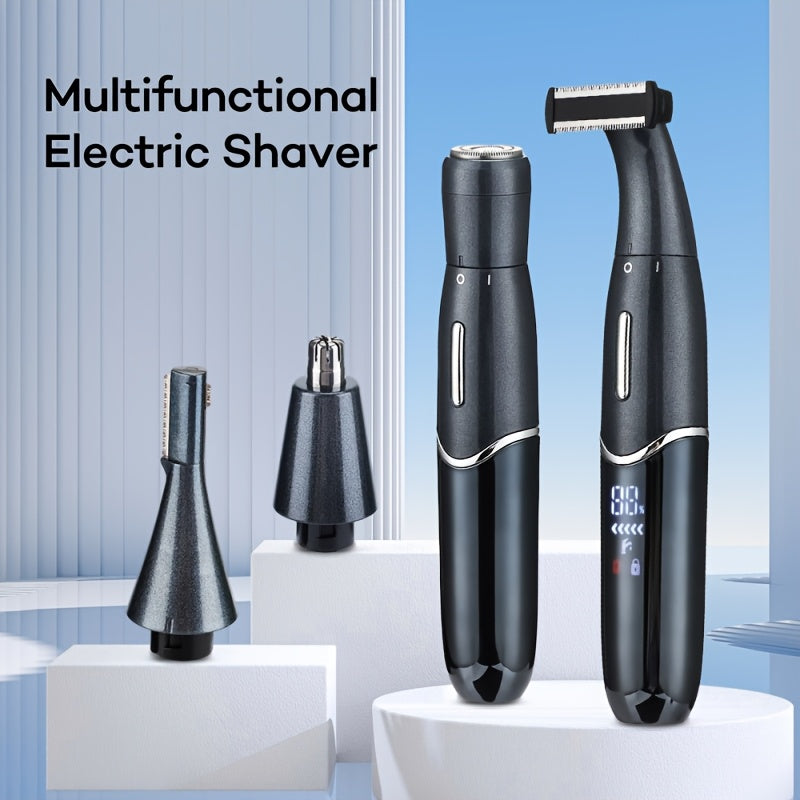 USB charging nose and ear hair trimmer, portable electric nose hair trimmer, equipped with 150mAh lithium battery, mini compact design, fast charging through computer and car USB interface, made of plastic material