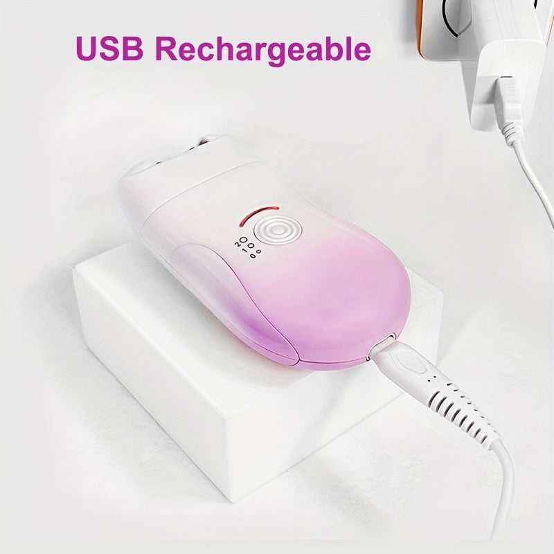 3-in-1 Wireless Epilator for Women - Painless Hair Removal with Precision Electric Tweezers - Rechargeable & Worldwide USB Charging for Effortless Legs and Arms Smoothness