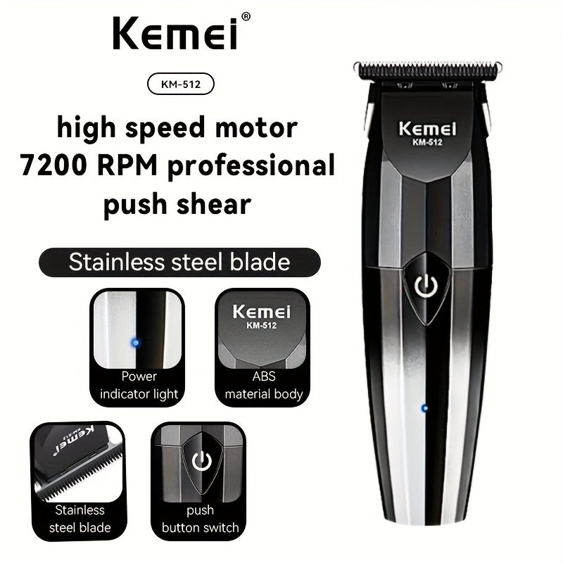 Kemei German Quiet Hair Clipper for Home Use, USB Rechargeable Electric Razor with Long Battery Life, Light Beige Toning and Hair Straightening Device