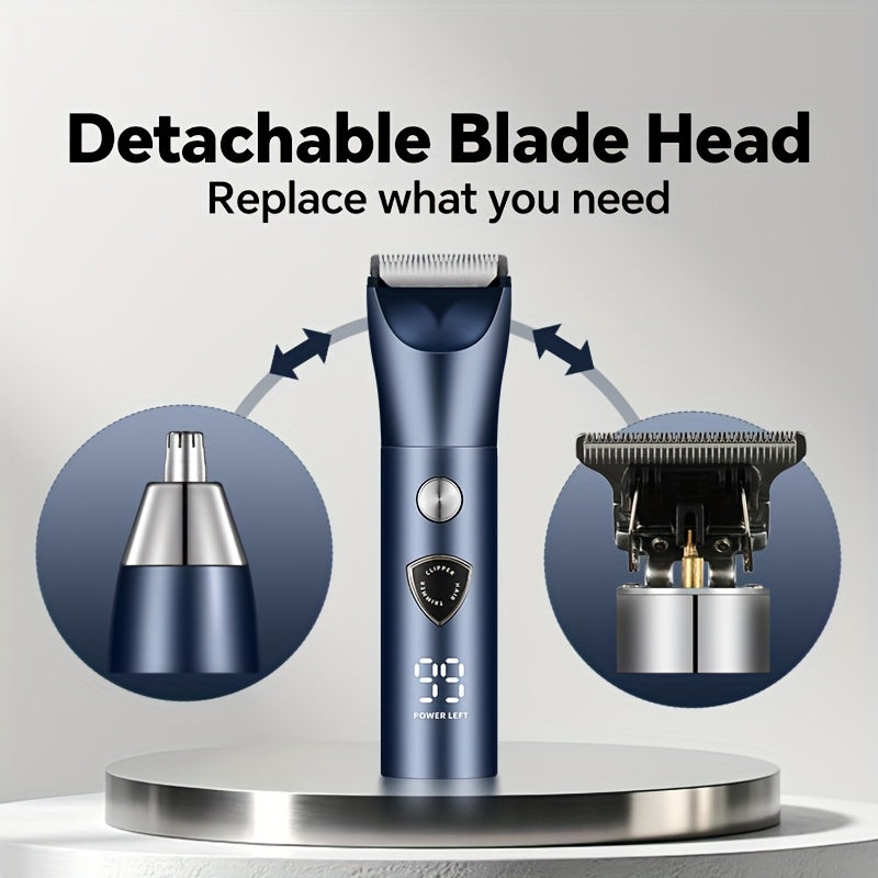 5-in-1 Professional Body Hair Trimmer, Women'S Groin And Body Trimmer, Replaceable Head Electric Shaver, Including Shaver Head, Hair Clipper, Nose Hair Trimmer And Eyebrow Knife