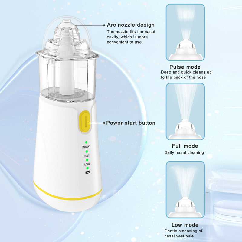 Portable Electric Cordless Nose Puncher, 3-speed Pulse Spray With Silicone Nozzle, Alleviates Nasal Problems Caused By Seasonal Air, And Is Very Suitable For Travel, Home Use, Children, Family And Mother