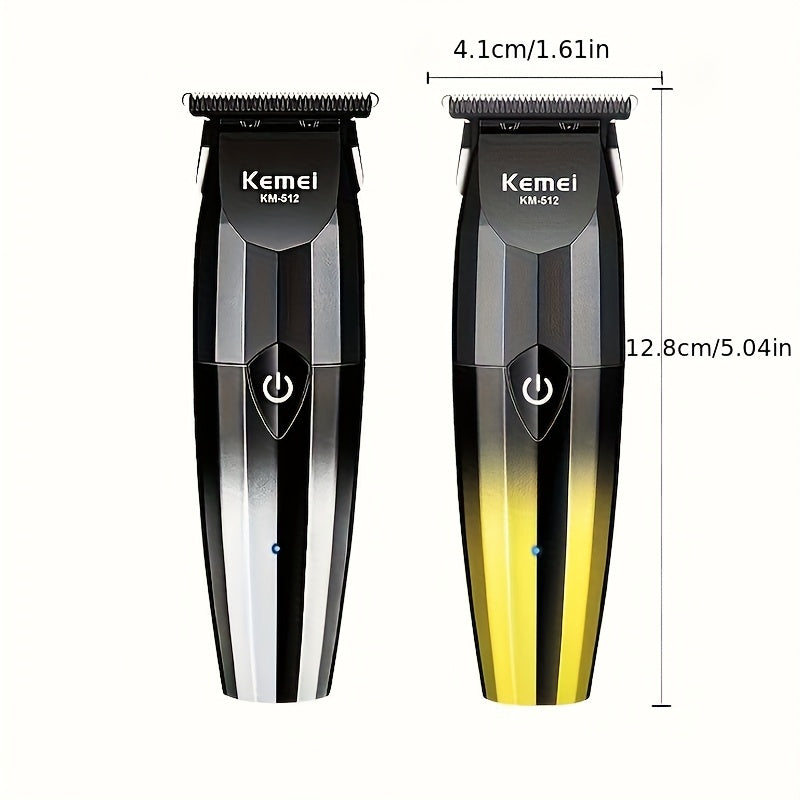 Kemei German Quiet Hair Clipper for Home Use, USB Rechargeable Electric Razor with Long Battery Life, Light Beige Toning and Hair Straightening Device