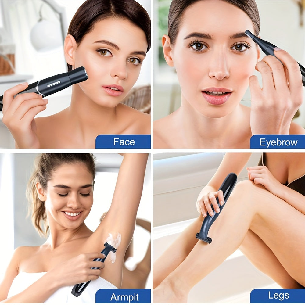 Beard Trimmer for Men, Body, Nose, Ear, Facial Hair Shaving Kit, Electric Shaver for Men 4in 1, Rechargeable Hair Trimmer, Nose Trimmer, Electric Shaver for Painless Removal of Facial and Body Hair