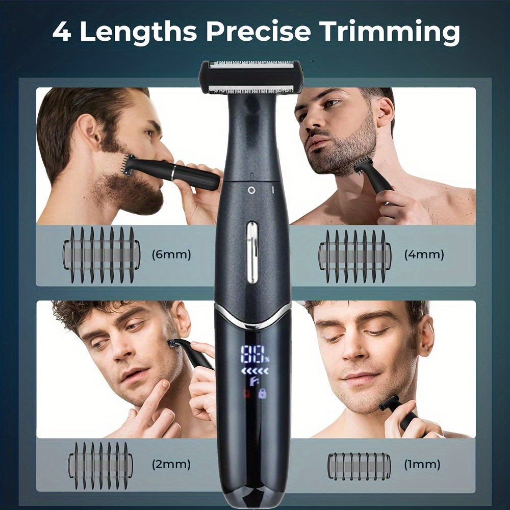 Beard Trimmer for Men, Body, Nose, Ear, Facial Hair Shaving Kit, Electric Shaver for Men 4in 1, Rechargeable Hair Trimmer, Nose Trimmer, Electric Shaver for Painless Removal of Facial and Body Hair