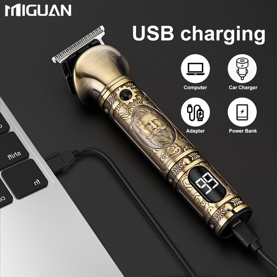 6in1 Men is Grooming Kit with LCD Display Beard Trimmer, Electric Shaver Hair Clipper, USB Rechargeable Includes Beard Trimmer, Nose Trimmer, for Body Facial Styling, Effortless Precision Grooming, Perfect Holiday Gift for Men is Beard Care Set