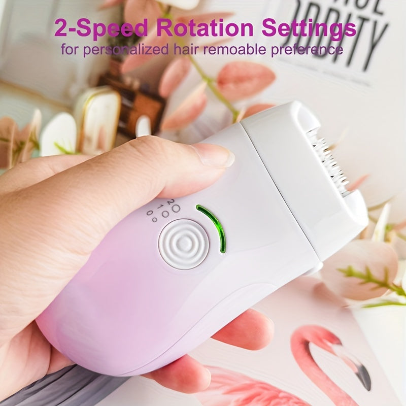3-in-1 Wireless Epilator for Women - Painless Hair Removal with Precision Electric Tweezers - Rechargeable & Worldwide USB Charging for Effortless Legs and Arms Smoothness