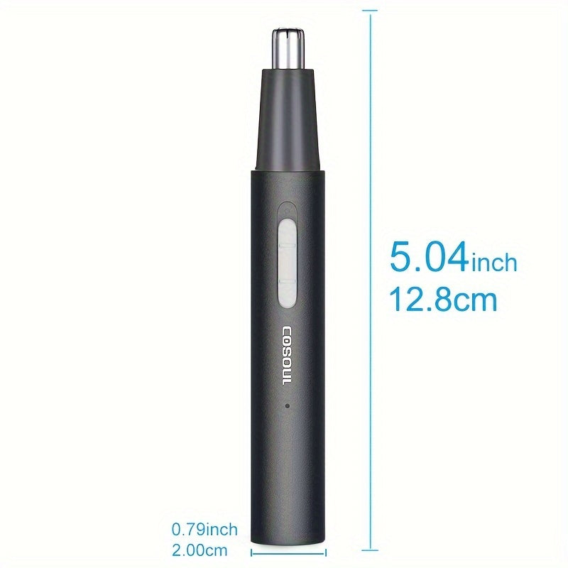 Rechargeable Nose Hair Trimmer - Metal Alloy Nose & Ear Hair Removal Shaver with Precision Blades