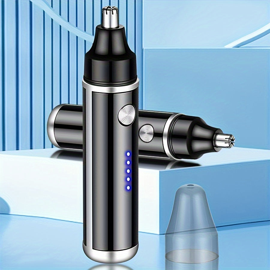 [Painless Nose Trimmer] USB Rechargeable Electric Nose Trimmer | Nose and Ear Hair Shaver for Women and Men, Painless Eyebrow and Facial Hair Removal Device