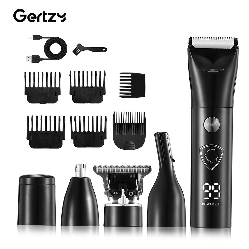 [5-in-1 Electric Kit] 5-in-1 Men's Electric Beauty Kit | USB Charging Hair Trimmer, Eyebrow, Nose and Ear Trimmer, Shaver and Hair Trimmer, Hair Clipper, Beard Trimmer, Father's Day Gift