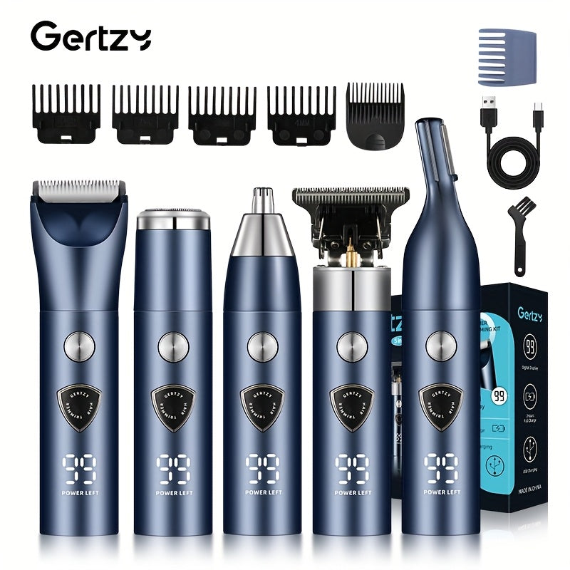 [5-in-1 Electric Kit] 5-in-1 Men's Electric Beauty Kit | USB Charging Hair Trimmer, Eyebrow, Nose and Ear Trimmer, Shaver and Hair Trimmer, Hair Clipper, Beard Trimmer, Father's Day Gift