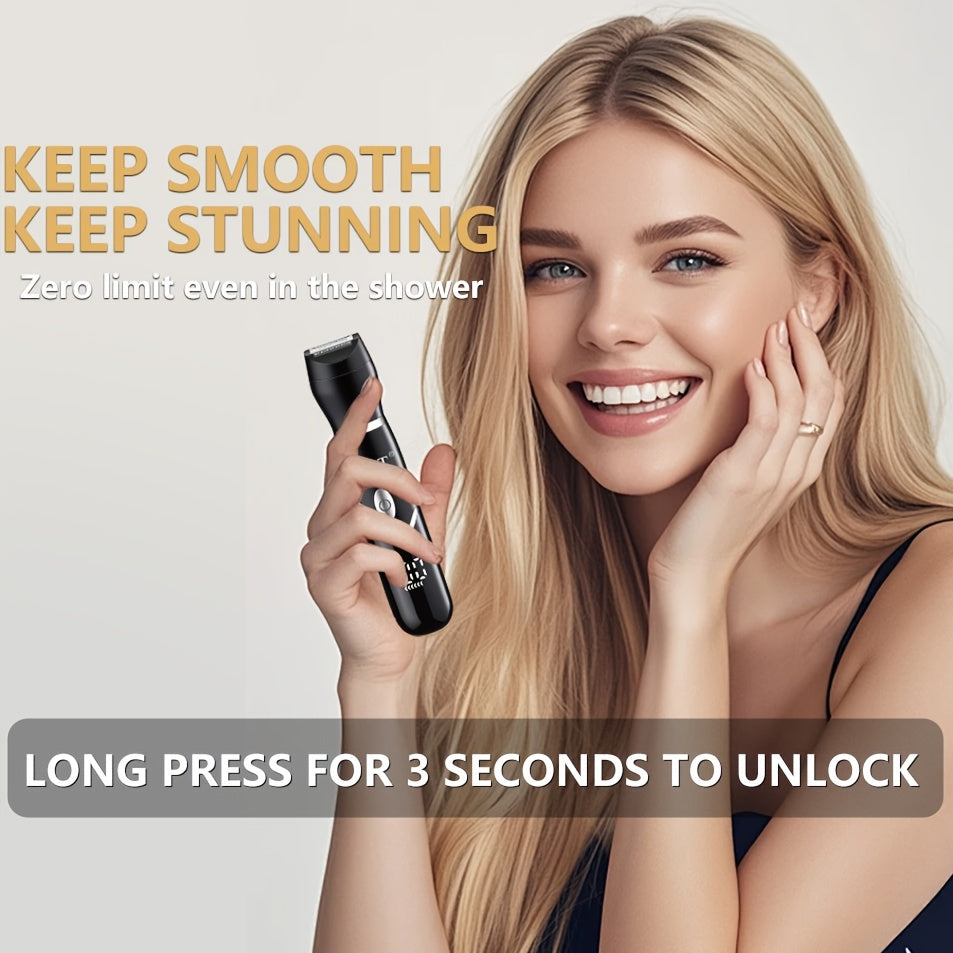 4in 1 Women'S Electric Hair Trimmer - Easily Remove Hair From The Face, Nose, Armpits, Legs And Body - Dry And Wet Dual-purpose - Painless Shaving -usb Charging - Equipped with Four Detachable Blades - The Top Choice for Holiday Gifts