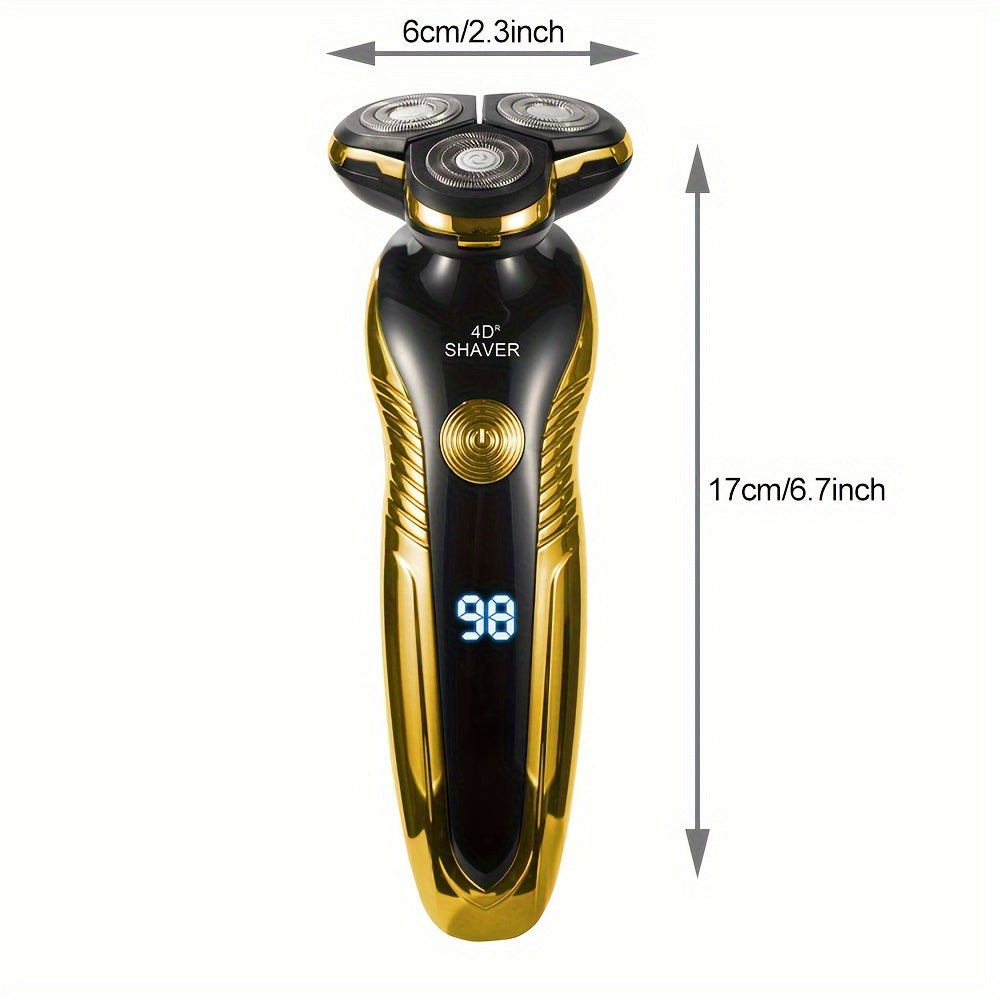 Electric razors for men shaving,Multifunctional 3-in-1 Men's Electric Shaver, Nose Hair & Sideburns Trimmer with Bonus Spare Blades,USB Rechargeable,send gifts to dad, husband, boyfriend, Father's Day Gift