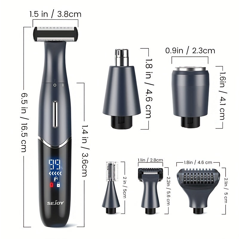 [Painless Razor] 6in 1 Electric Razors for Women&Men | Bikini Trimmer, Hair Remover Kit for Face, Eyebrow, Nose, Arms, Legs And Pubic Hair, Wet And Dry Painless Razor Rechargeable Portable