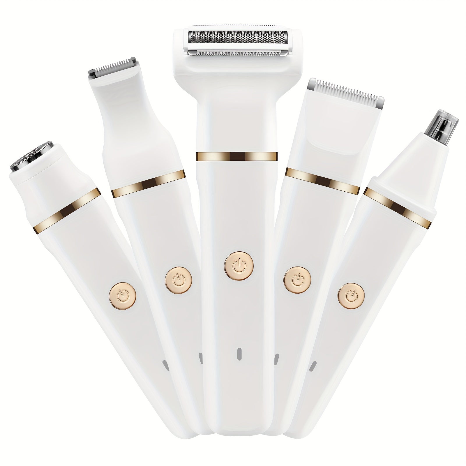 Electric Bikini Trimmer for Women - 5in 1 Rechargeable Electric Razors for Women, Painless Women'S Body Shaver, Facial Razor & Nose Hair Shaver