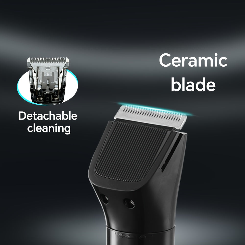 Five In One Professional Men's Body Hair Trimmer, Groin And Body Trimmer, with Built-in USB Charging Port, Multifunctional Trimmer, Essential for Home And Travel, And Also A Good Choice for Father's Day Gifts